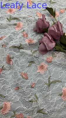 Floral Elegent Embroidery Lace Fabric Party 100% Cotton High Quality Luxary Style