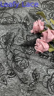 Polyester Sequin Corded Lace Fabric Elegant Sequin Embroidered Lace Sequin Fabric