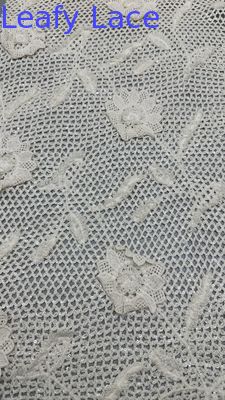 Embroidered Leafy Sequin Lace Fabric High Quality For Party Dress