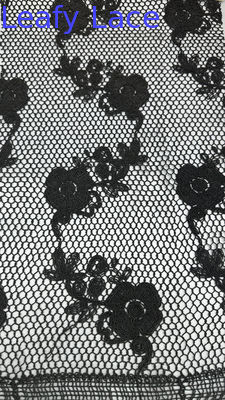 Leafy New Arrival Embroidery Hollow-up Lace Fabric Breathe Elegant Dresses