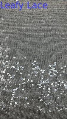 Sequin Embroidered Fabric Plaid Shinning Design Breathe Luxary for Party Gowns