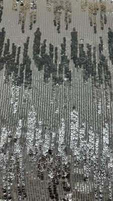 Sequin Embroidered Lace Shining Color Customized Design Factory For Gowns