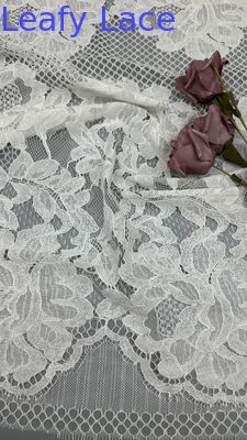 French Chantilly Lace Flower Mesh Lace Trim Customized Factory For Dress For Wedding Dresses