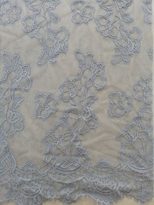 121g/m Lightweight French Chantilly Eyelash Scallop Lace Fabric