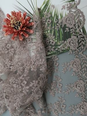 49 Inch Pink 3D Floral Soft Tulle Mesh Fabric