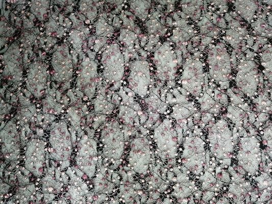 Mesh Green Dot Embroidered Tulle Lace Fabric For Bedding Article