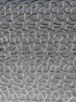 Grey Allover Cutwork Geometric Embroidered Lace Fabric