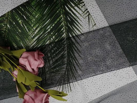 Party Black Dot Glitter Tulle Mesh Foil Printed Fabric