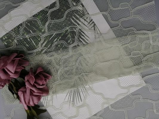 Embroidery Mesh French Chantilly Decorative Geometric Lace Fabric