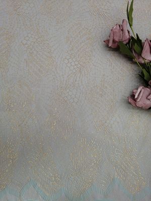 Party Embroidery Metallic Geometric Lace Fabric Women Textile