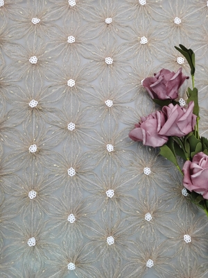 Lady Garment Sequin Embroidered Fabric Crochet Lace Tulle Embroidery