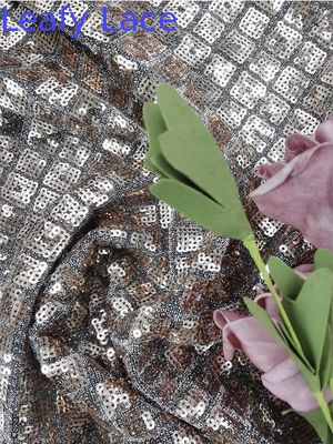 Polyester Sequin Embroidery Fabric Sequin Lace Fabric For Party Dress