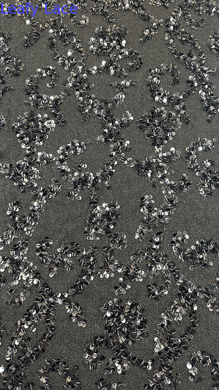 Tree Branch Sequin Fabric Special Ground Luxary  Design Factory For Gowns Party Dressess