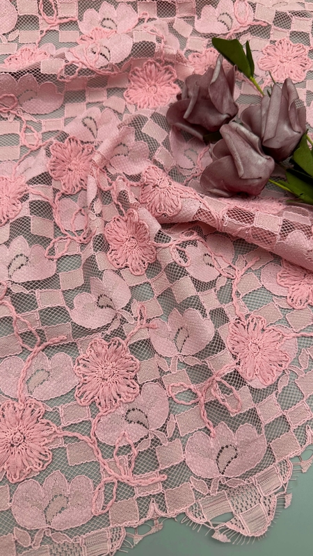 Plaid Embroidered Floral Lace Fabric High Quality Customized Luxary Wedding Dresses Gowns