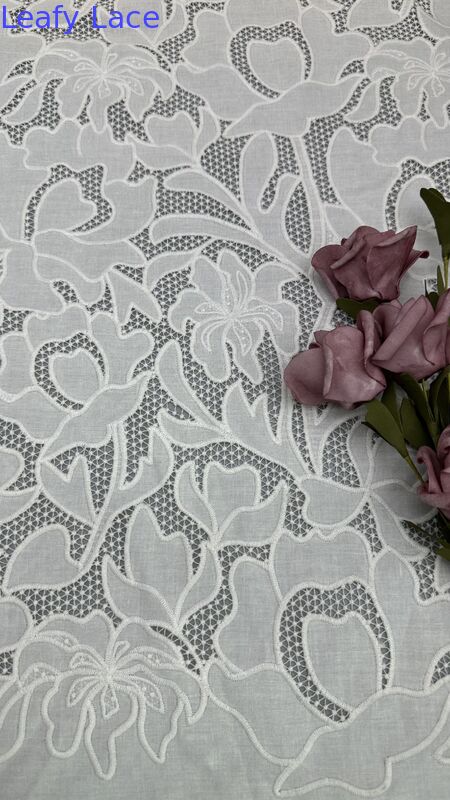 Embroidered Lace Fabric for Wedding Dresses High Quality Lace Fabric for Fashion Designers