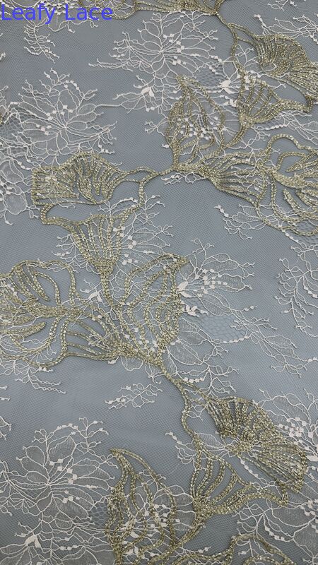Premium Embroidery Lace Fabric for Couture Apparel Decorative Embroidered Lace Fabric for Elegant Dresses