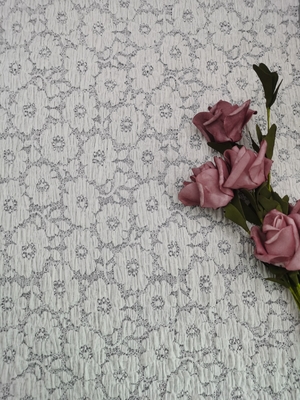 49 Inch White Color High Quality Spandex Floral Lace Fabric For Lady Clothing Women Dress