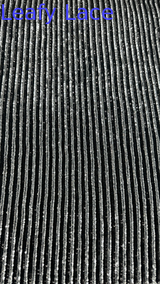 100% Polyester Leafy Sequin Embroidery Lace Fabric Shine Luxury for Wedding Party Occasions