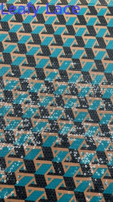 100% Cotton Sequin Embroidery Lace Fabric With Pattern For Clothes