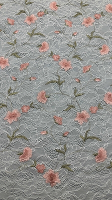 Floral Elegent Embroidery Lace Fabric Party 100% Cotton High Quality Luxary Style