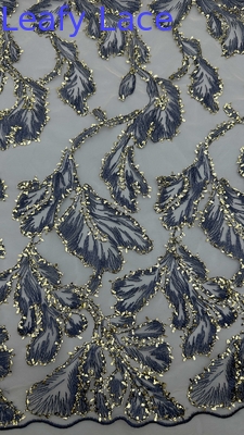 Metallic Lace Fabric High Quality Elegent Wedding 60 Yards Embroidery Fabric