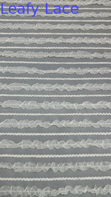 Tulle Mesh Fabric Lace Fabric Pleated Fabric for Garments Couture and Fashion Design