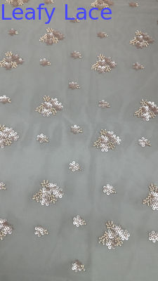 Luxary Sequin Beaded Embroidered Fabric Lace Fabric New Arrival For Couture Occasion