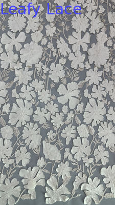 Elegant Floral Lace Mesh Ground for Dressmaking Gowns Soft Lightweight