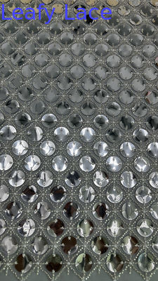 Skirts Fashion Design Projects Beaded Embroidery Fabric Lace Fabric for Full Dress High-Quality Mesh Lace for Gowns
