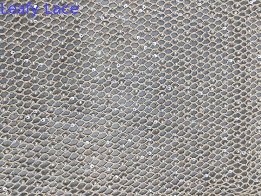 Mesh Pearl Beaded Embroiderey Fabric for Elegant Breathe High Quality Dinner Gowns