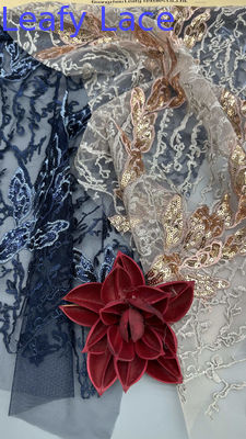 Sequin Vintage Inspired Embroidered Lace Baroque Floral Patterns for Regal and Romantic Formal Gowns