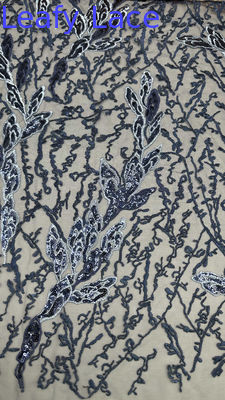 Sequin Vintage Inspired Embroidered Lace Baroque Floral Patterns for Regal and Romantic Formal Gowns
