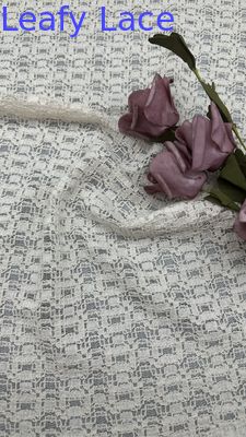 100% Cotton White Lace Embroidered Hollow Up Effect For  Wedding Evening Party Clothing
