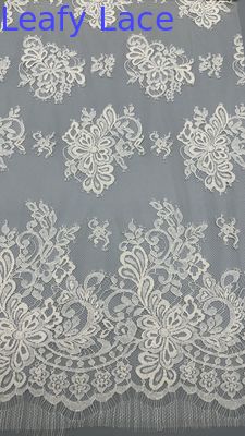 Embroidered Lace Fabric High Quality Tulle with Delicate Floral for Elegant Evening Clothing