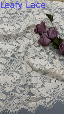 White Embroidered Lace with Mesh Precision Breathe High Quality Fabric for Formal  Clothing