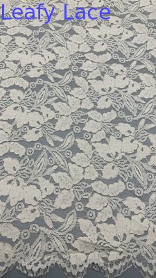 White Embroidered Lace with Mesh Precision Breathe High Quality Fabric for Formal  Clothing