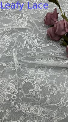 White Lace New Design Tulle Mesh Fabric Floral High Quality Breathe for Cauasl Gowns
