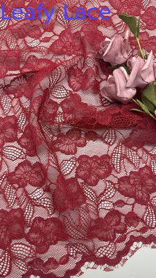 Red Embroidered  Mesh Lace Trim Tulle fabric gallery and custom designs For Party Dresses