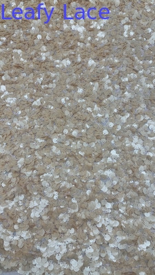Sequin Embroidered Lace Fabric 100% Polyester  Luxary for Wedding Dress