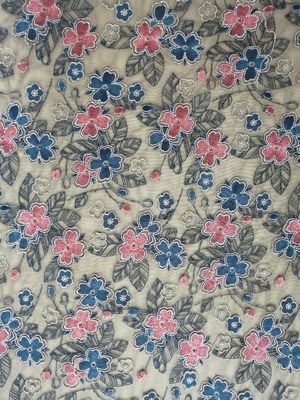Colored Lace 80 Yards Navy Pink Polyester Lurex Fabric