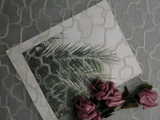 Embroidery Mesh French Chantilly Decorative Geometric Lace Fabric