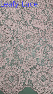 Luxary Embroidered Corded Lace Fabric Hollow-up Design Customized for Gown