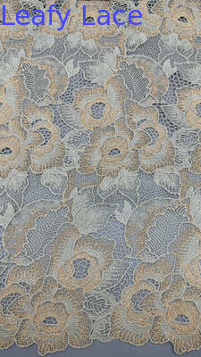 Elegant Floral Lace Fabric for Wedding Gowns legant Embroidery Lace Fabric for Fashion Designers