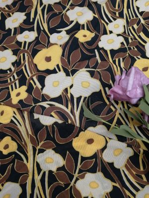 OEM Mesh Tulle Printed Lace Fabric Knitted 145CM Width